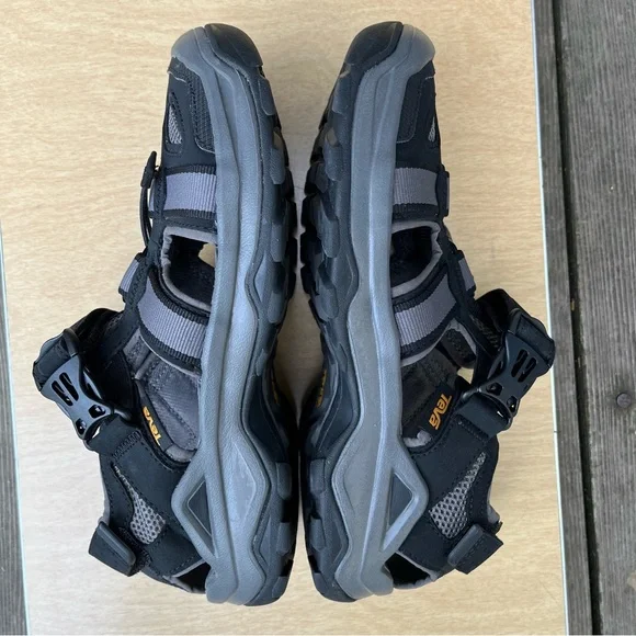 Teva Men’s Omnium 2 Hybrid Hiking Water Shoes in Black & Gray Sz 8